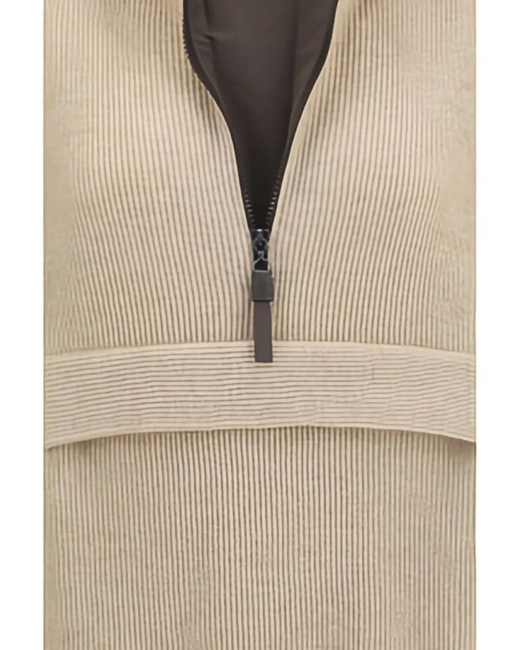 Brunello Cucinelli Natural Cashmere Half-Zip Sweater