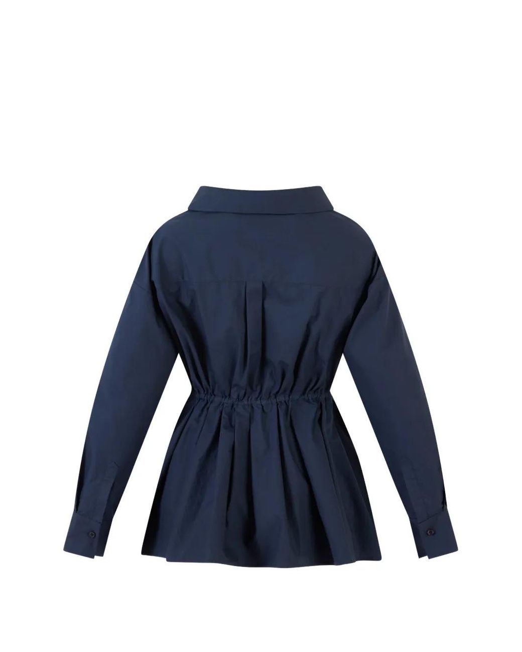Rosie Assoulin Blue Chemise À Col Et Design Plissé