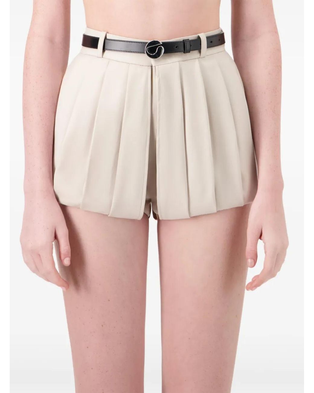 Coperni Natural Multi Pleats Shorts