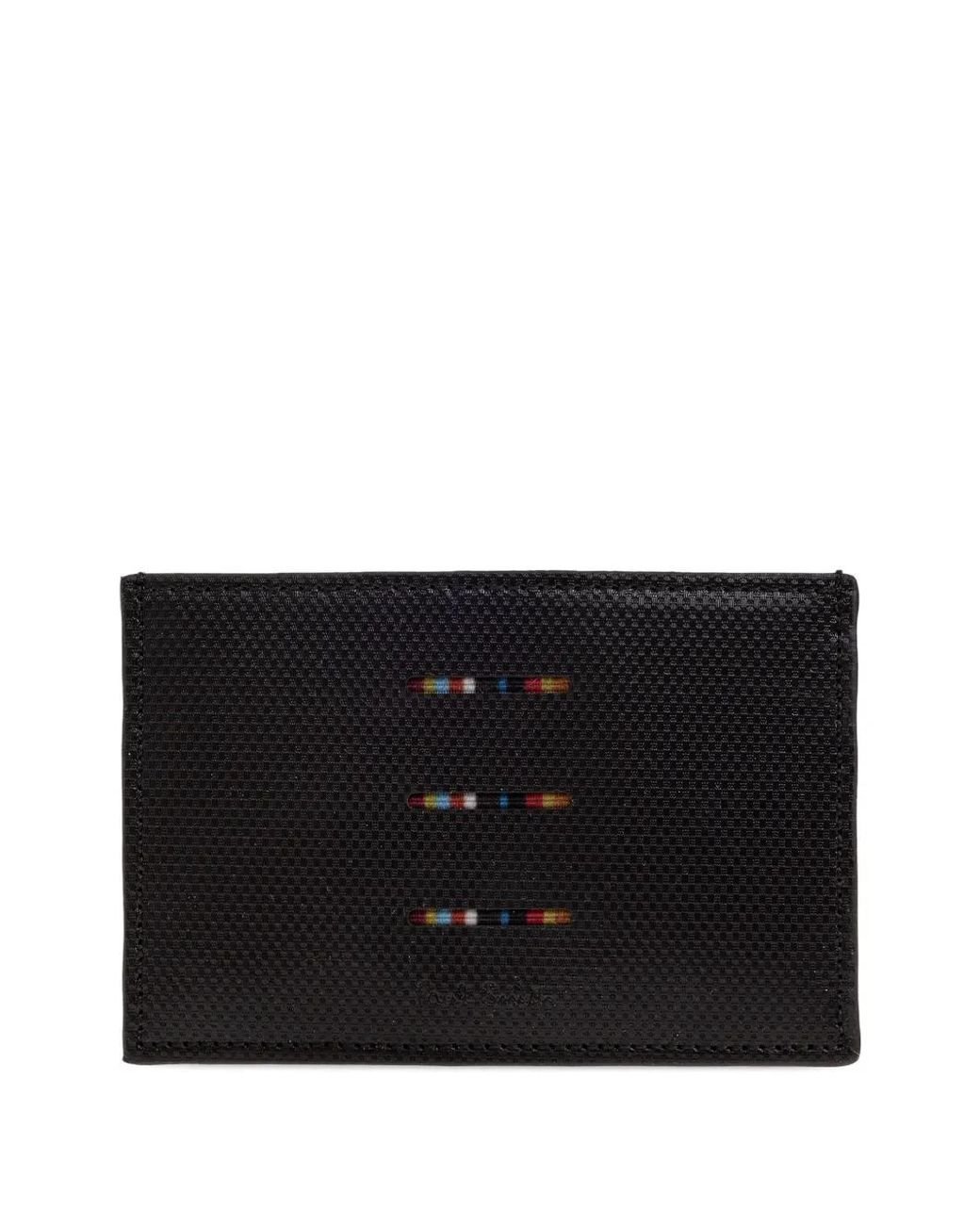 Paul Smith Black Stripe-Detail Wallet for men