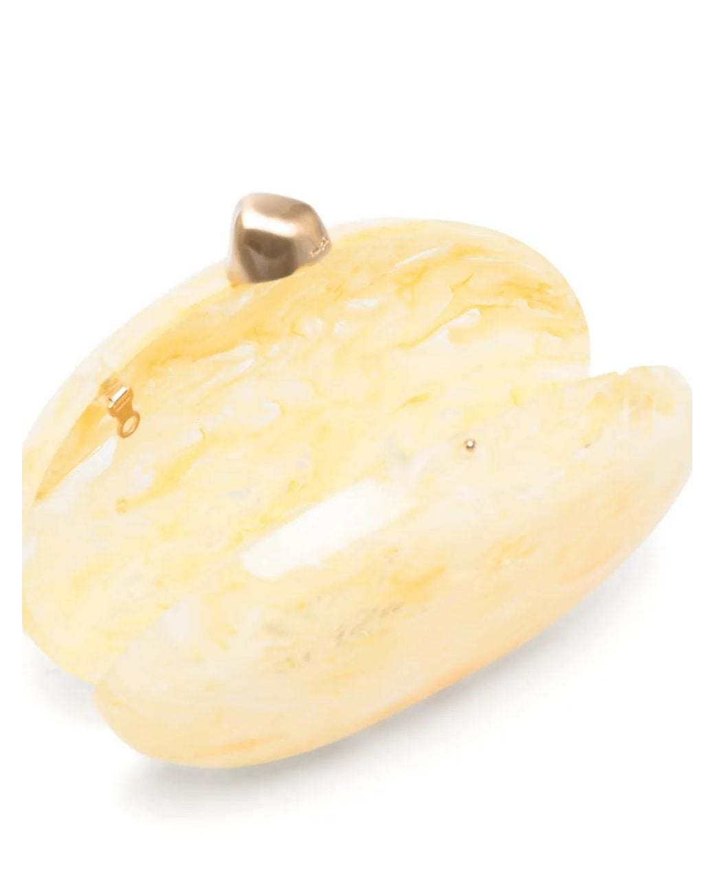 Cult Gaia Yellow Eviana Marbled Clutch Bag