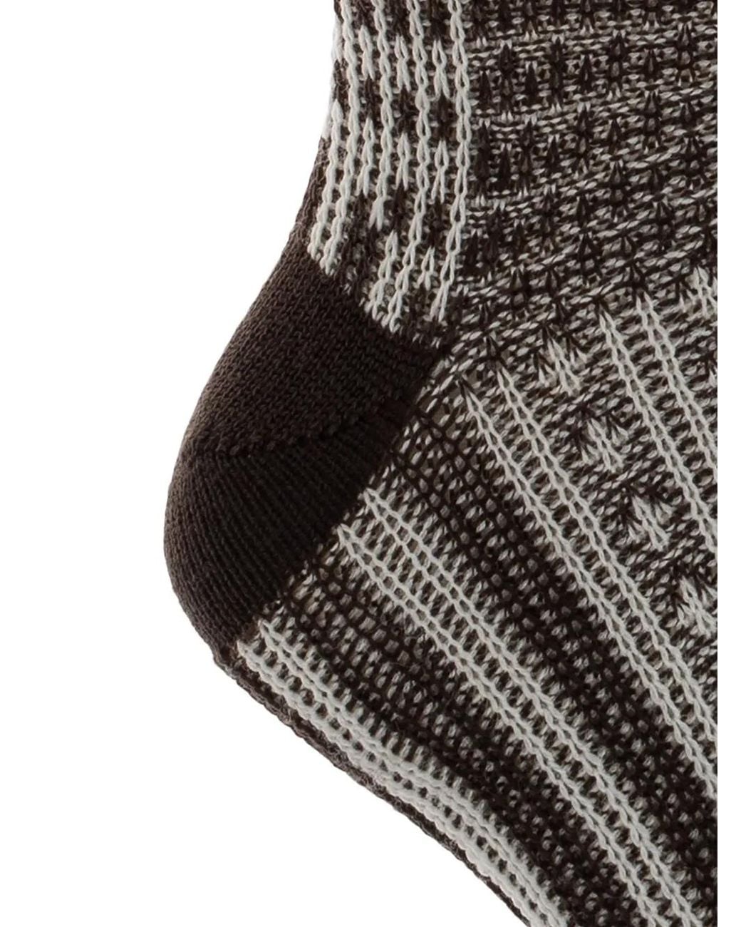 MM6 by Maison Margiela Black Bi-Colour Jacquard Knee-High Socks