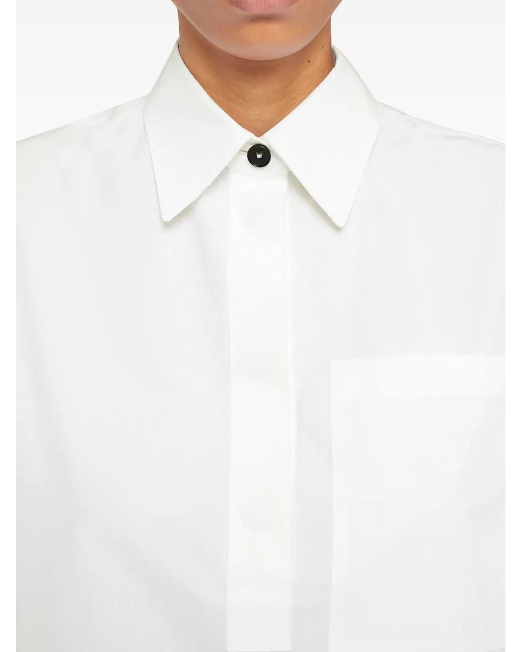 Jil Sander White Cotton Polo Shirt