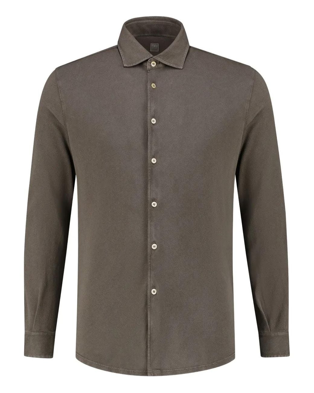 Fedeli Brown Long Sleeve Shirt for men