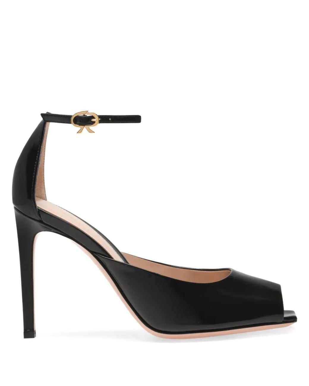 Gianvito Rossi Black 95Mm Ethel Sandals