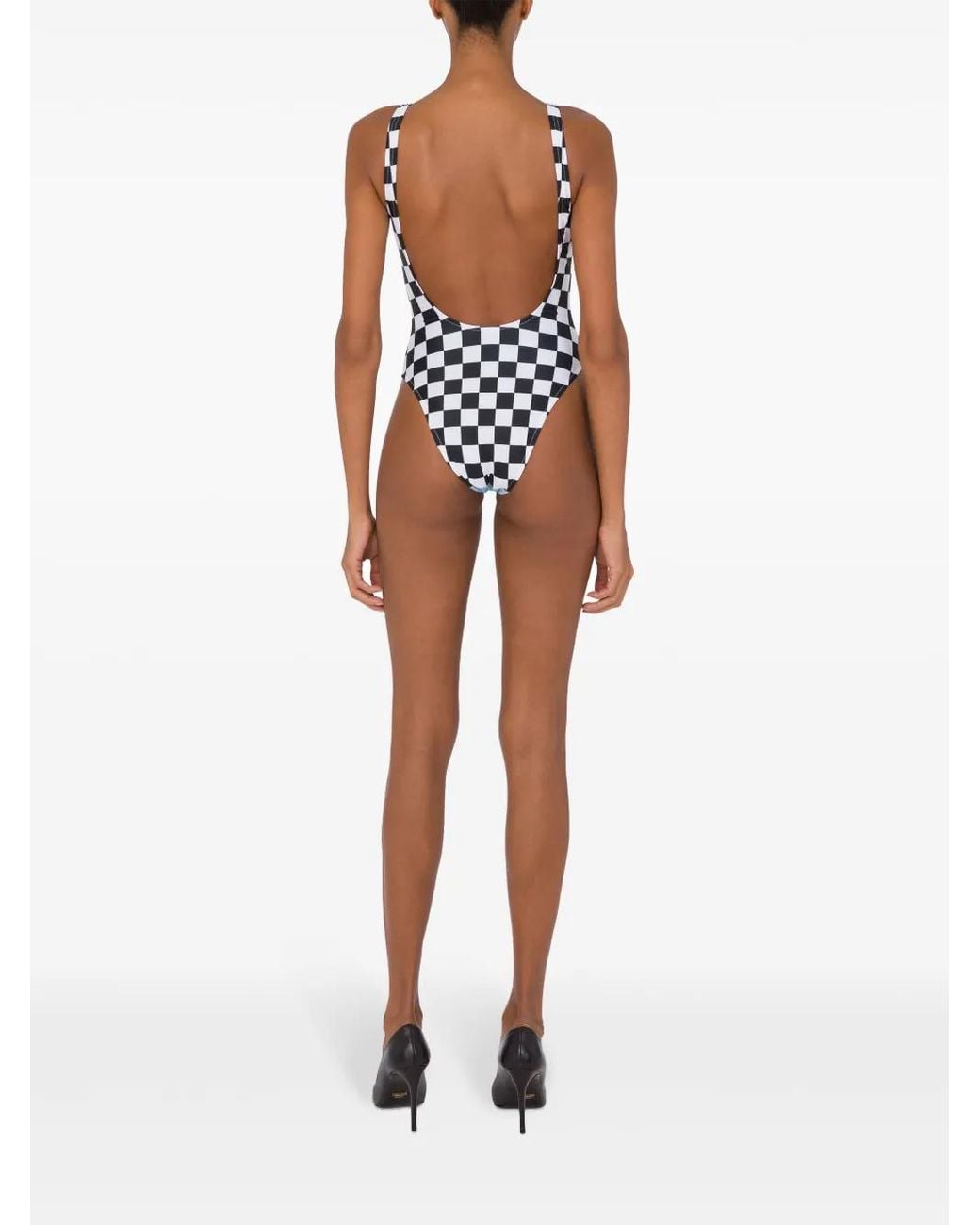 Moschino Blue One Piece Swimsuit With Print