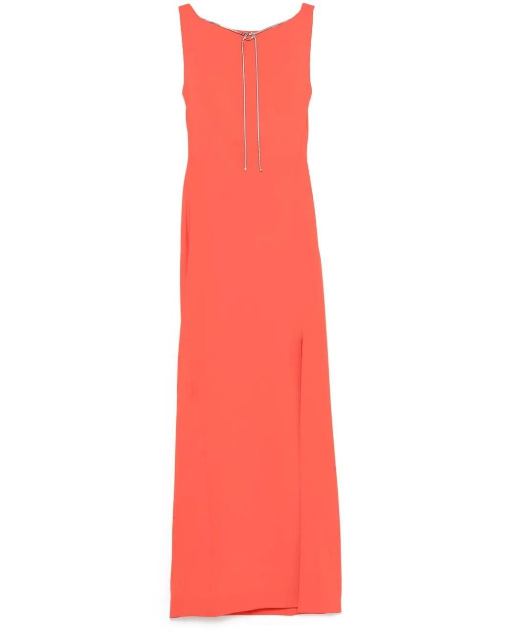 Max Mara Red Sleeveless Maxi Dress
