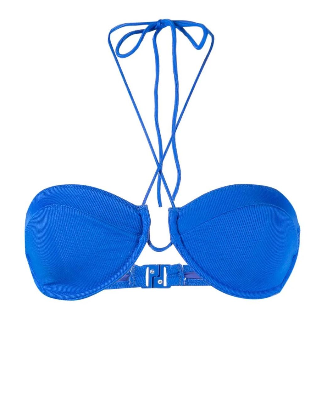 Haut De Bikini Adriana Solid & Striped en coloris Blue