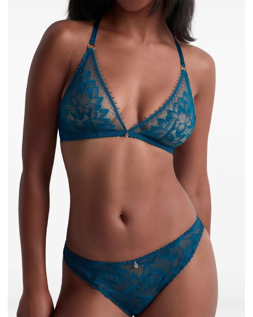 Aubade Blue Flawless Love Lace Briefs