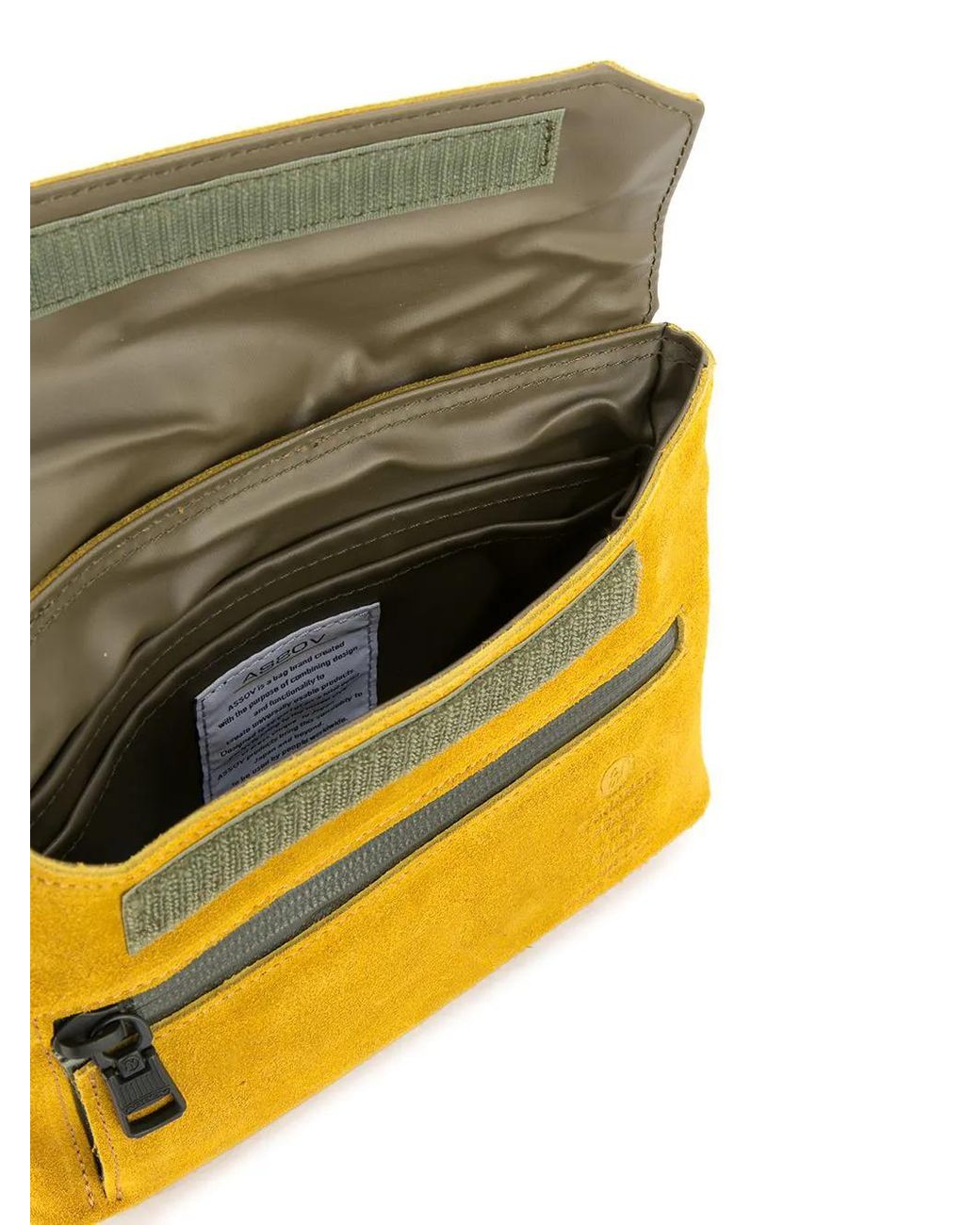 As2ov Yellow Flap Shoulder Bag for men
