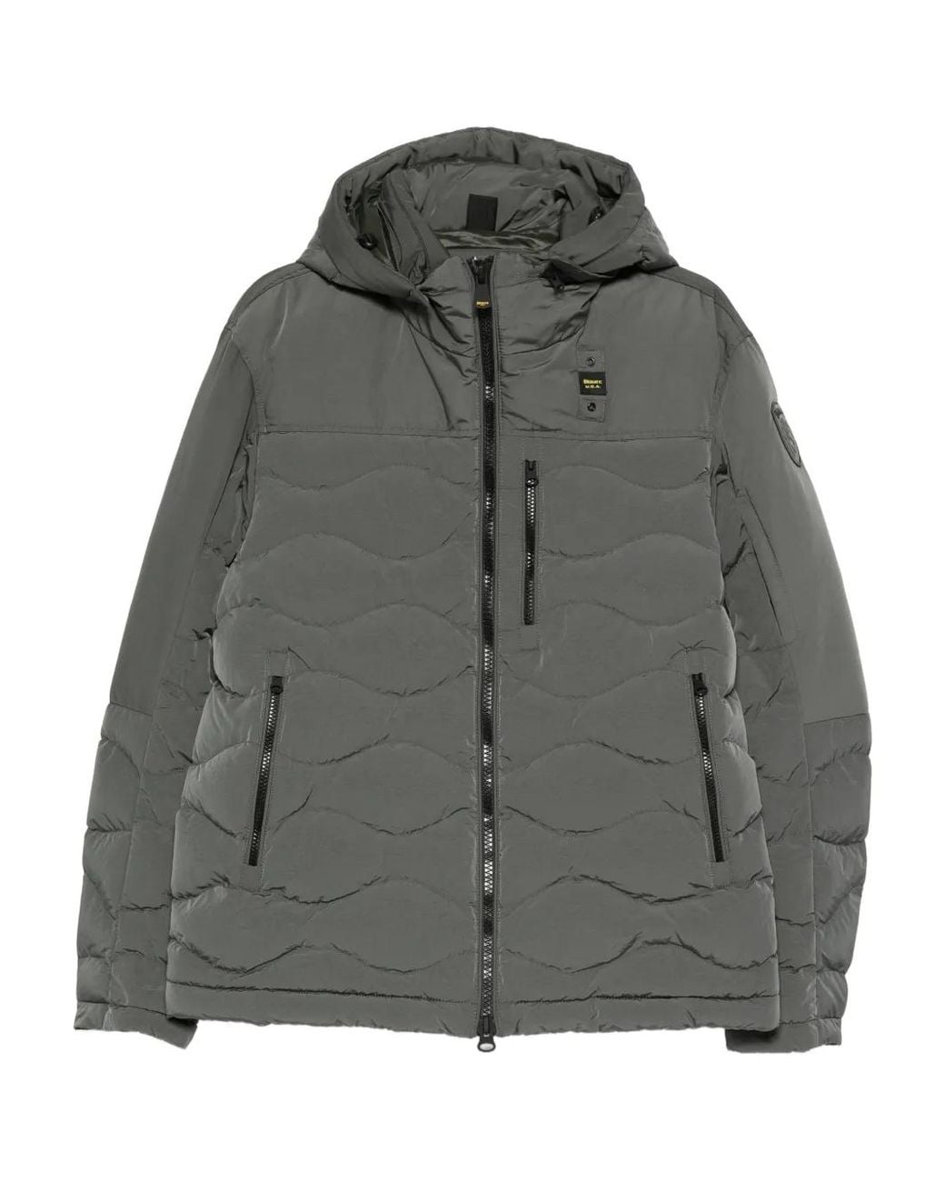 Blauer Gray Hooded Quilted Jacket for men