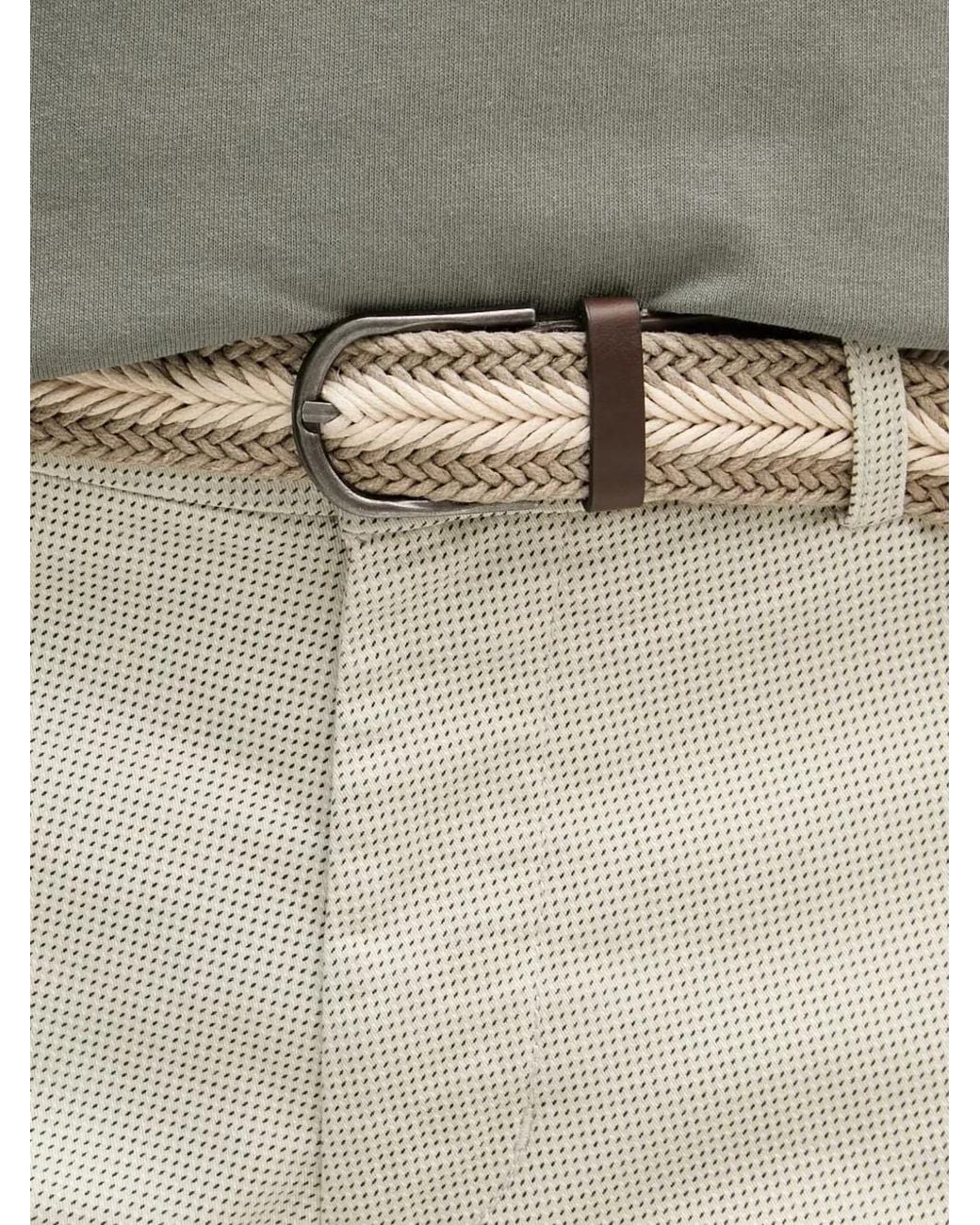 Bermudas Chino Con Cinturón Lindbergh de hombre de color Natural