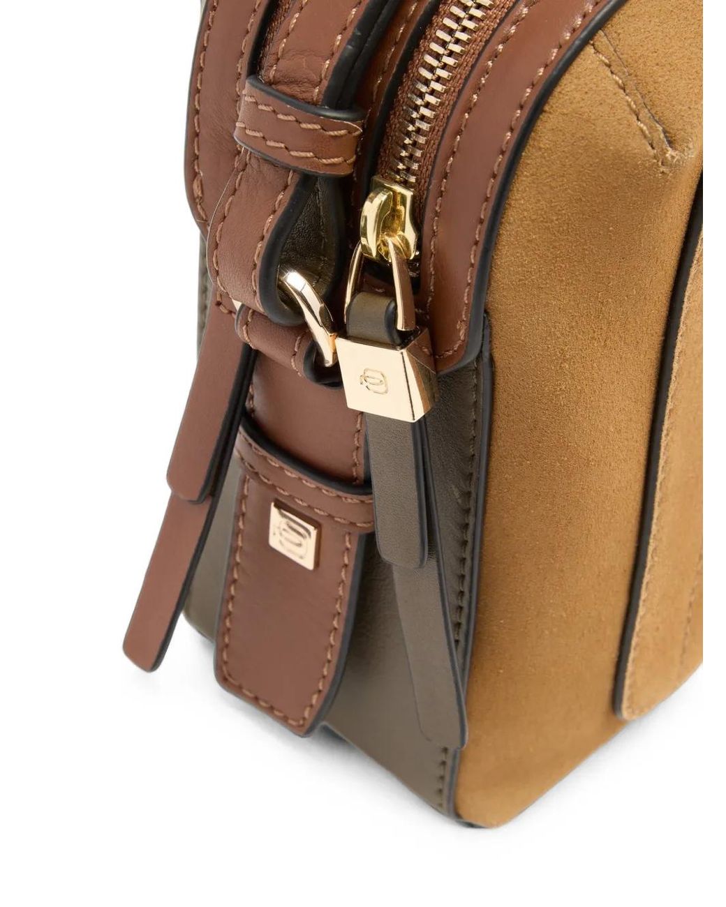 Piquadro Natural Logo-Plaque Cross Body Bag