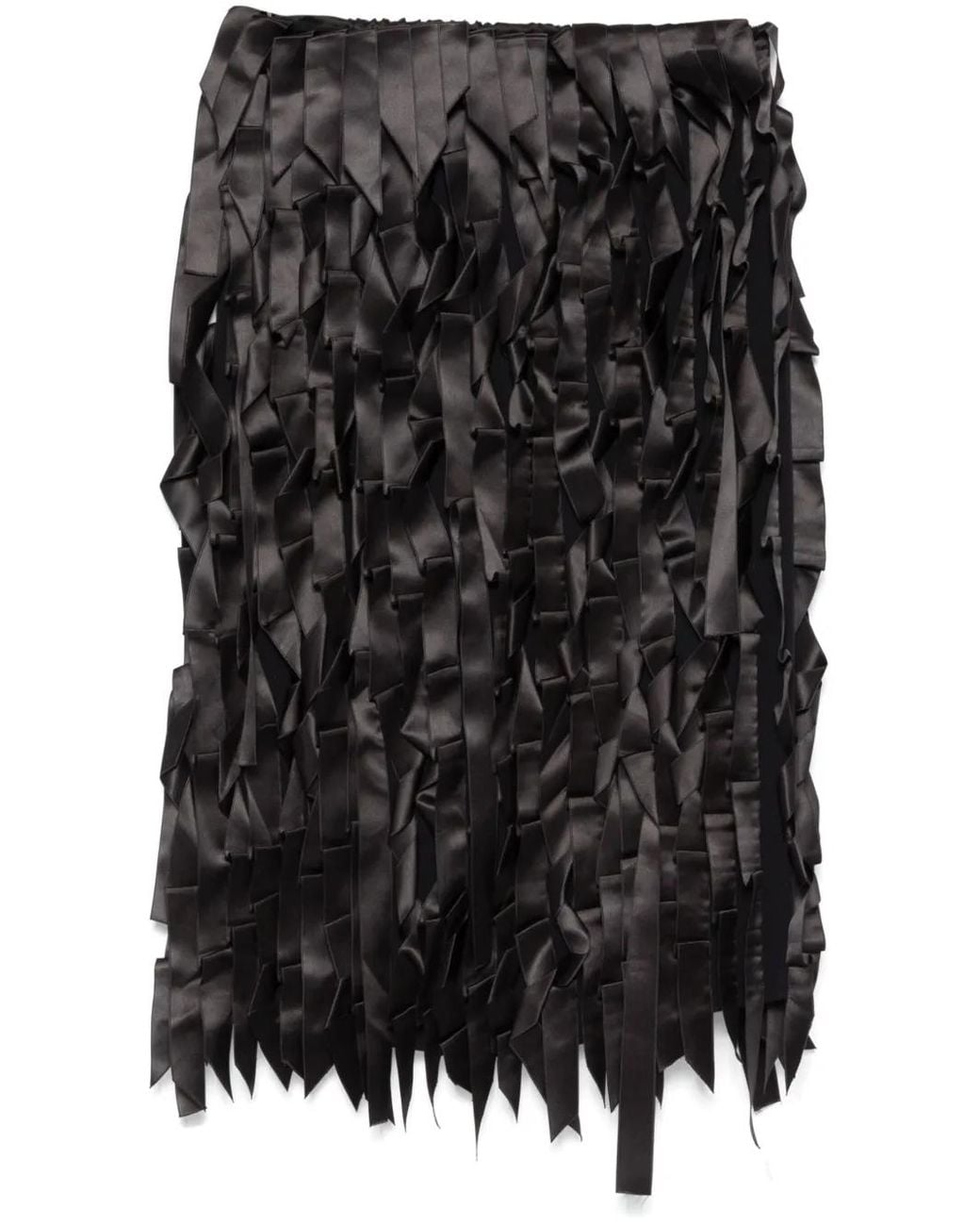 Prada Black Ribbon-Embellishment Skirt