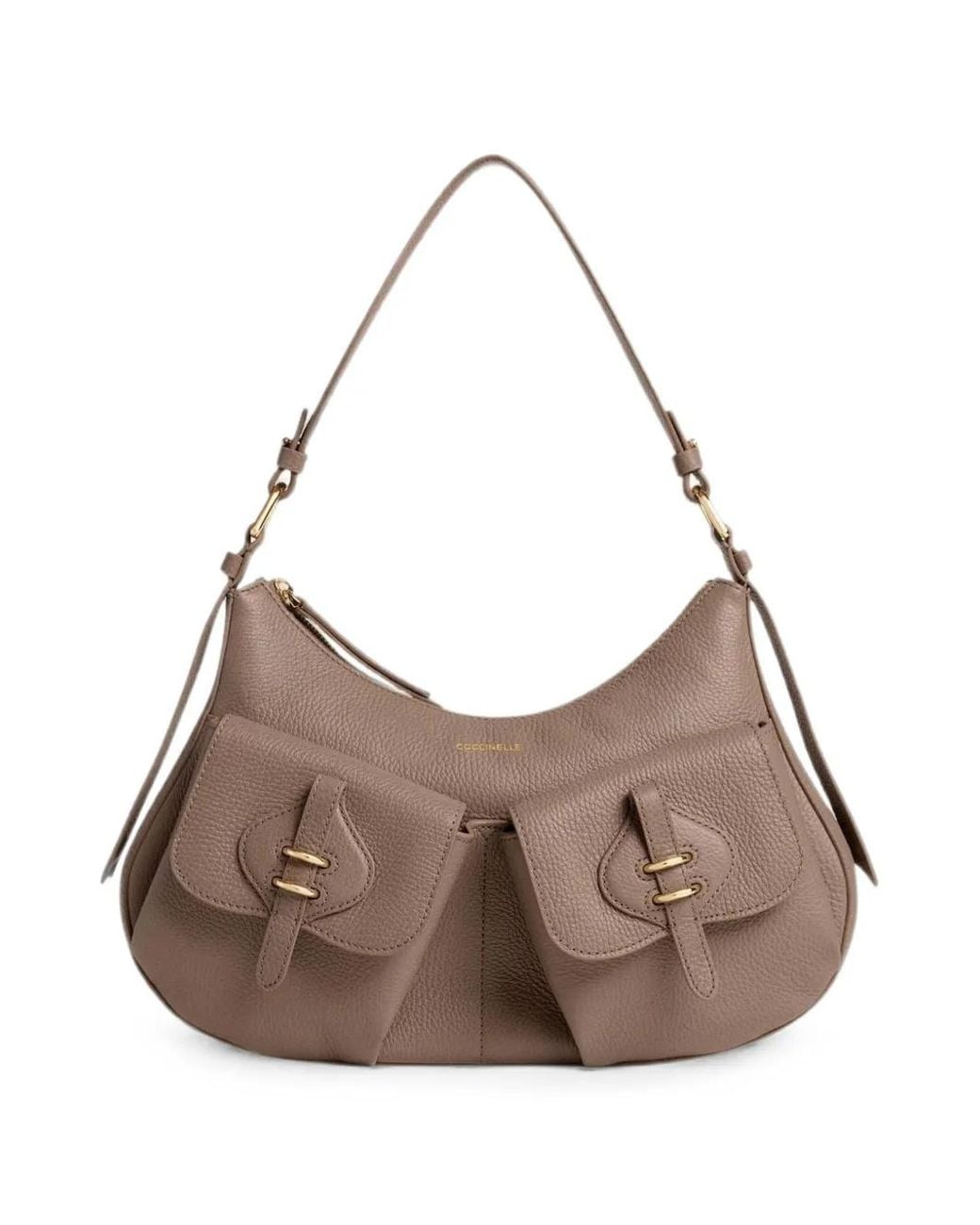 Coccinelle Brown Medium Mavery Pocket Shoulder Bag