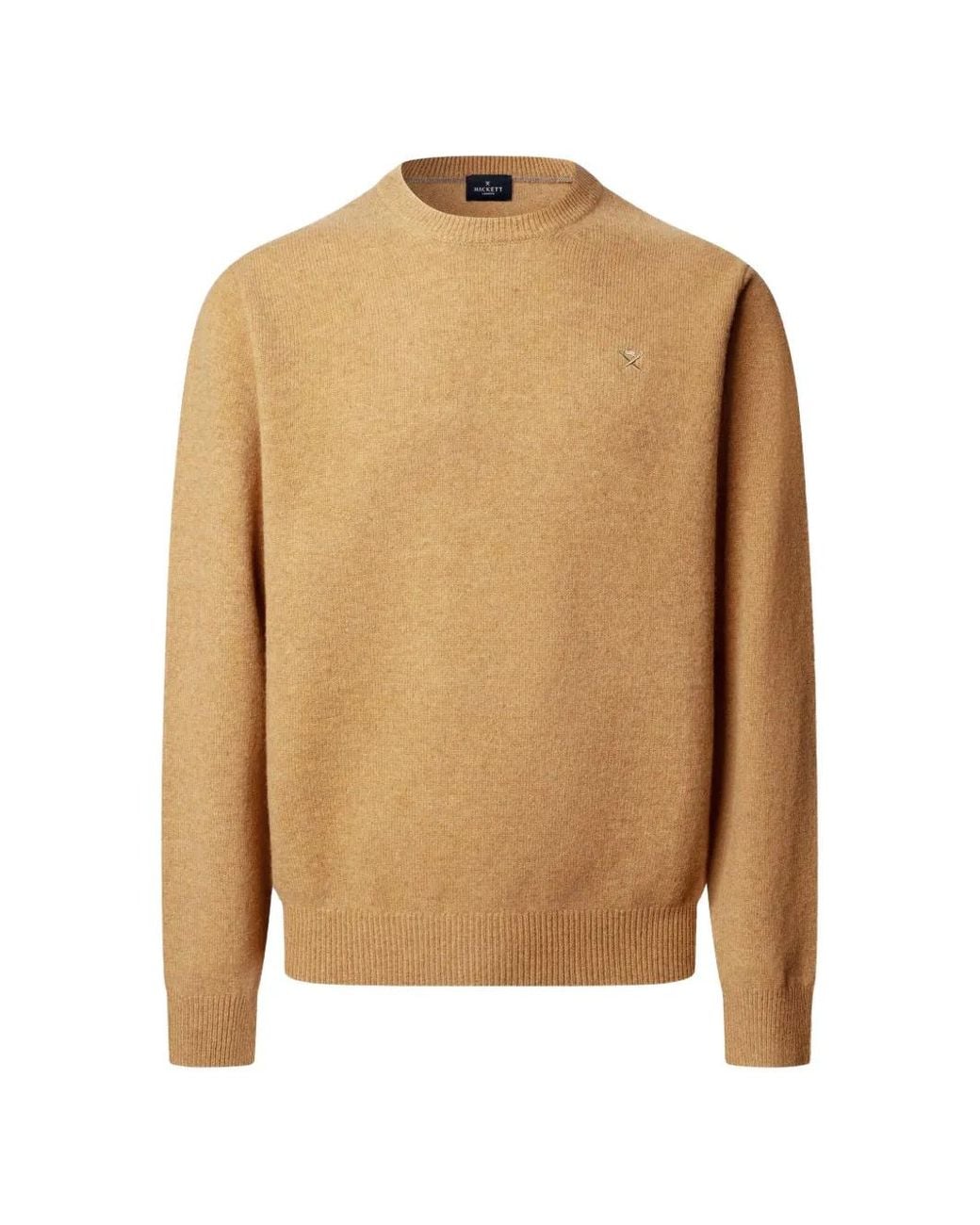 Hackett Natural Lambswool Crew-Neck Knit for men