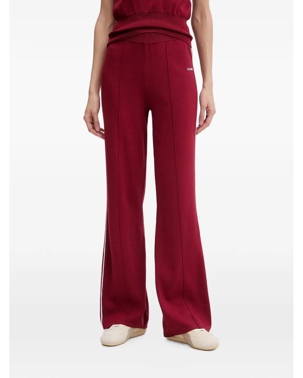 Guess Laurene Side-Stripe Logo-Embroidered Track Pants