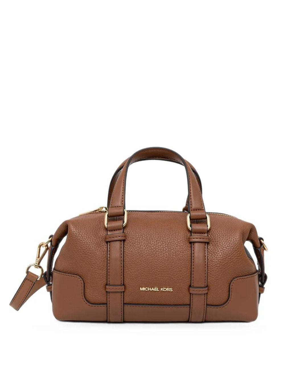 MICHAEL Michael Kors Brown Grained-Leather Shoulder Bag