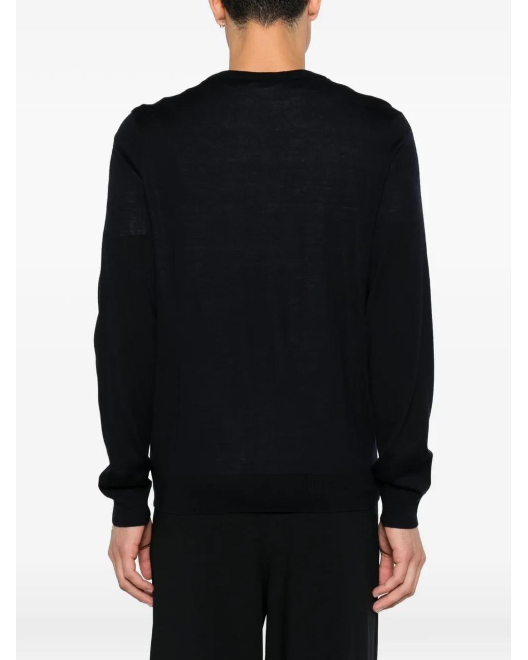 Paul Smith Black Pull En Laine Mérinos À Col V for men