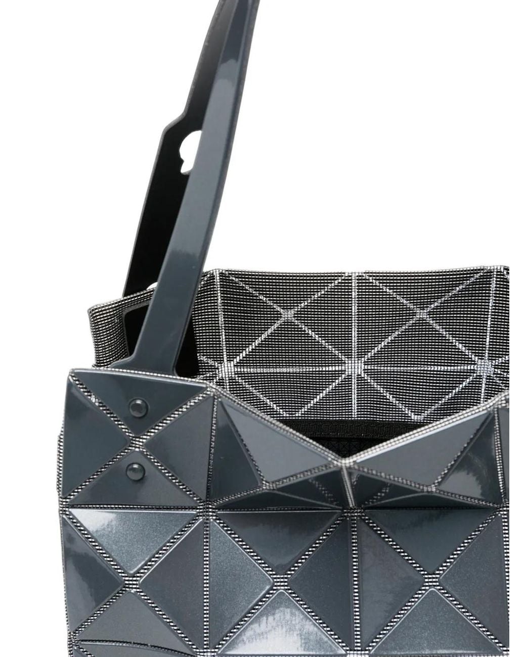 Issey Miyake Blue Geometric-Panelled Tote Bag