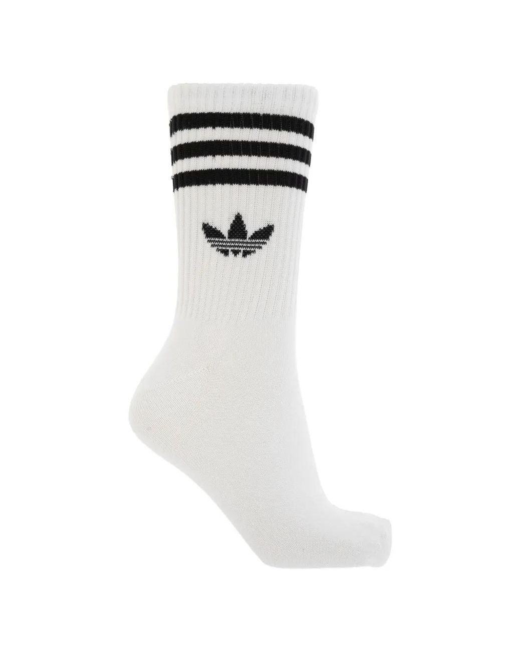 Adidas White 3-Stripes Crew Socks 6 Pairs for men