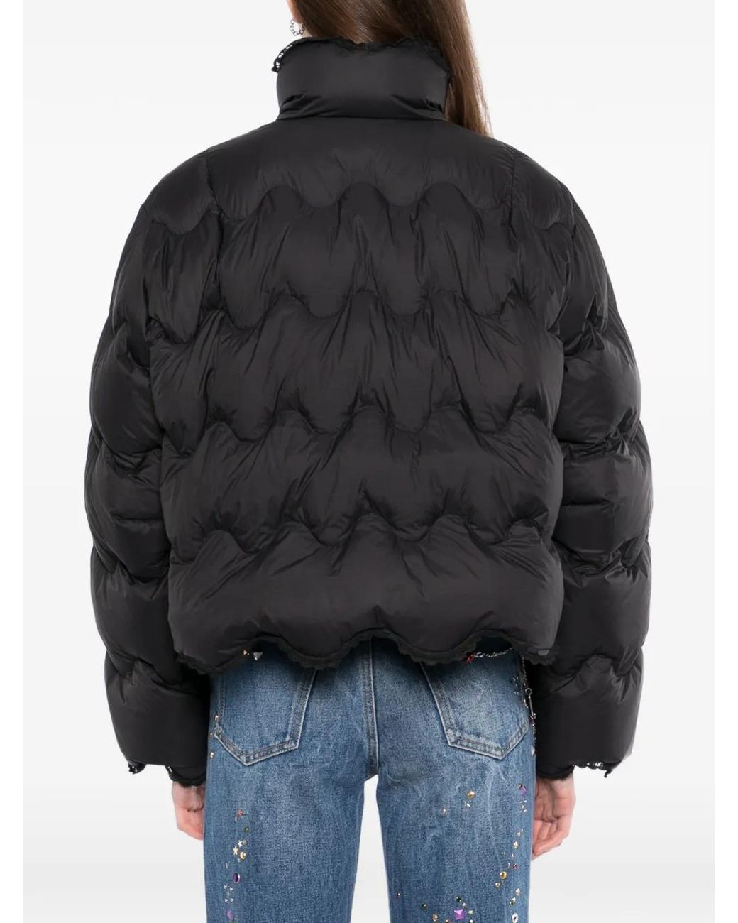 JNBY Black Wave-Quilted Jacket
