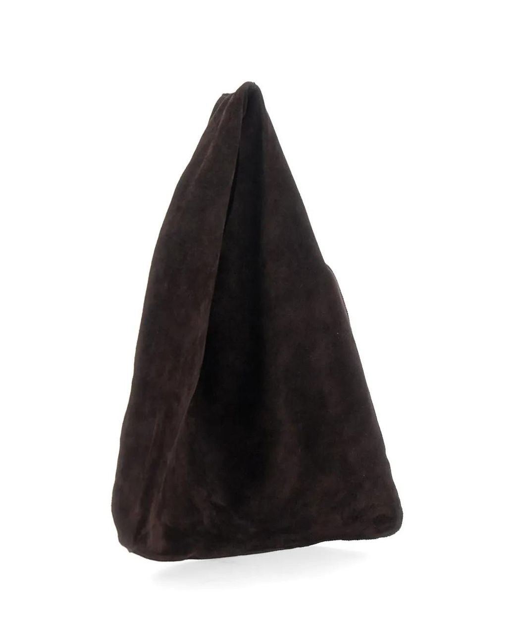 The Row Black Bindle Small Suede Shoulder Bag