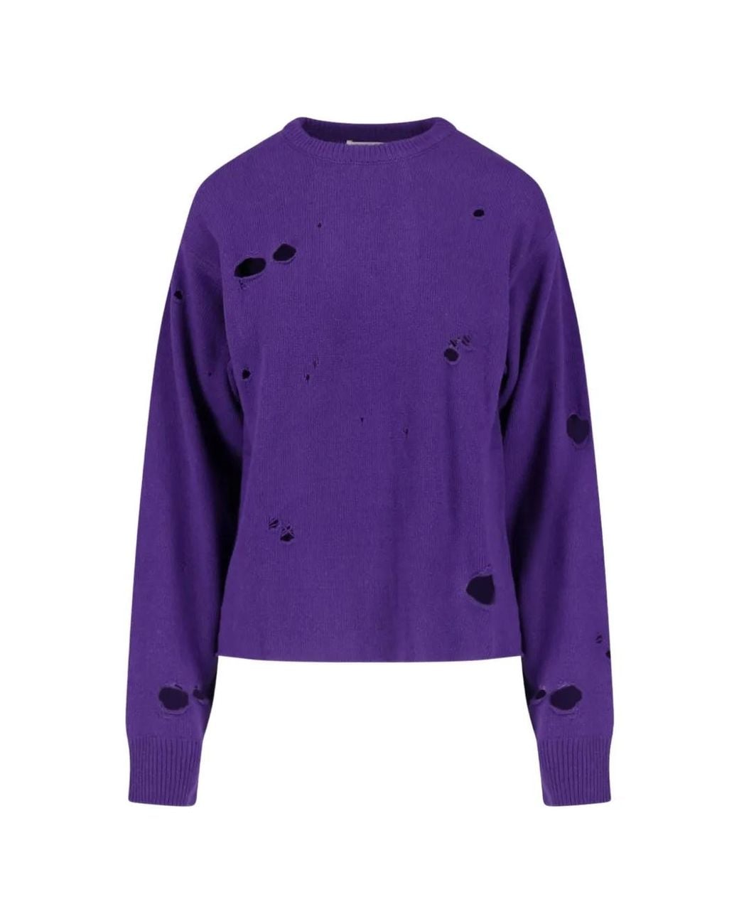 GIMAGUAS Purple Lua Distressed Sweater