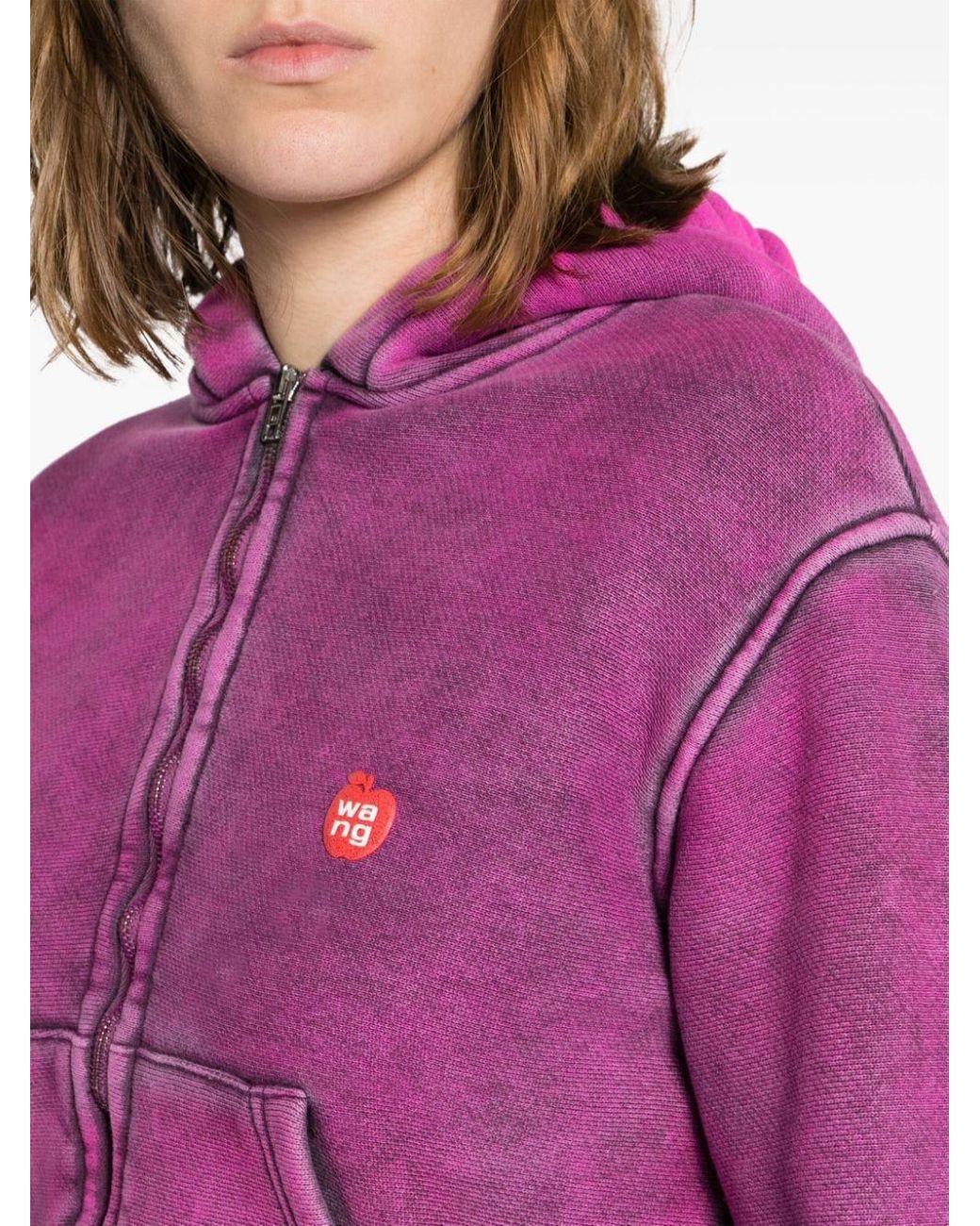 Alexander Wang ロゴパーカー ピンク XS Pink Branded hoodie T by Alexander Wang