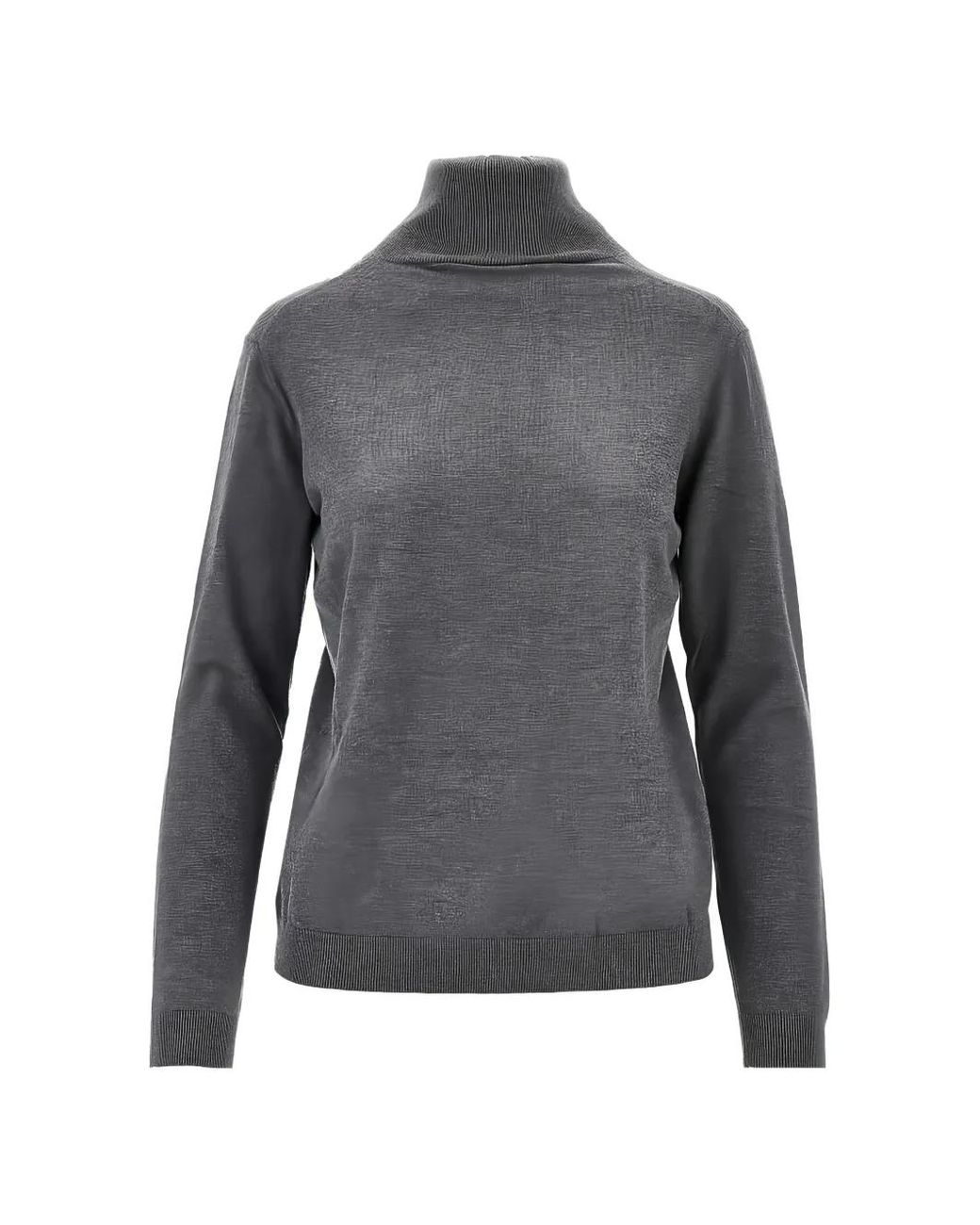 Weekend by Maxmara Gray Roll-Neck Knitted Sweater