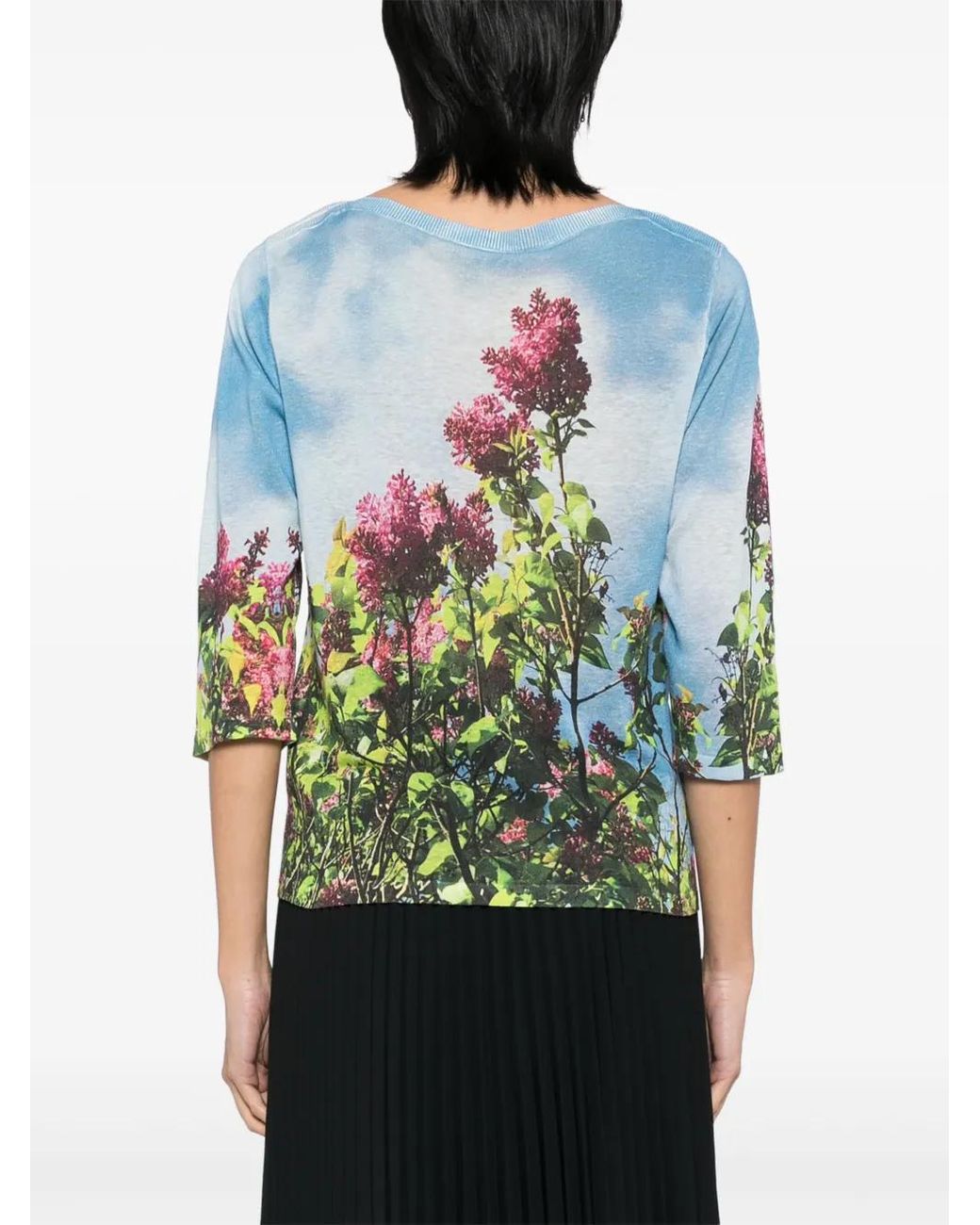 Agnes B. Blue Printed Top