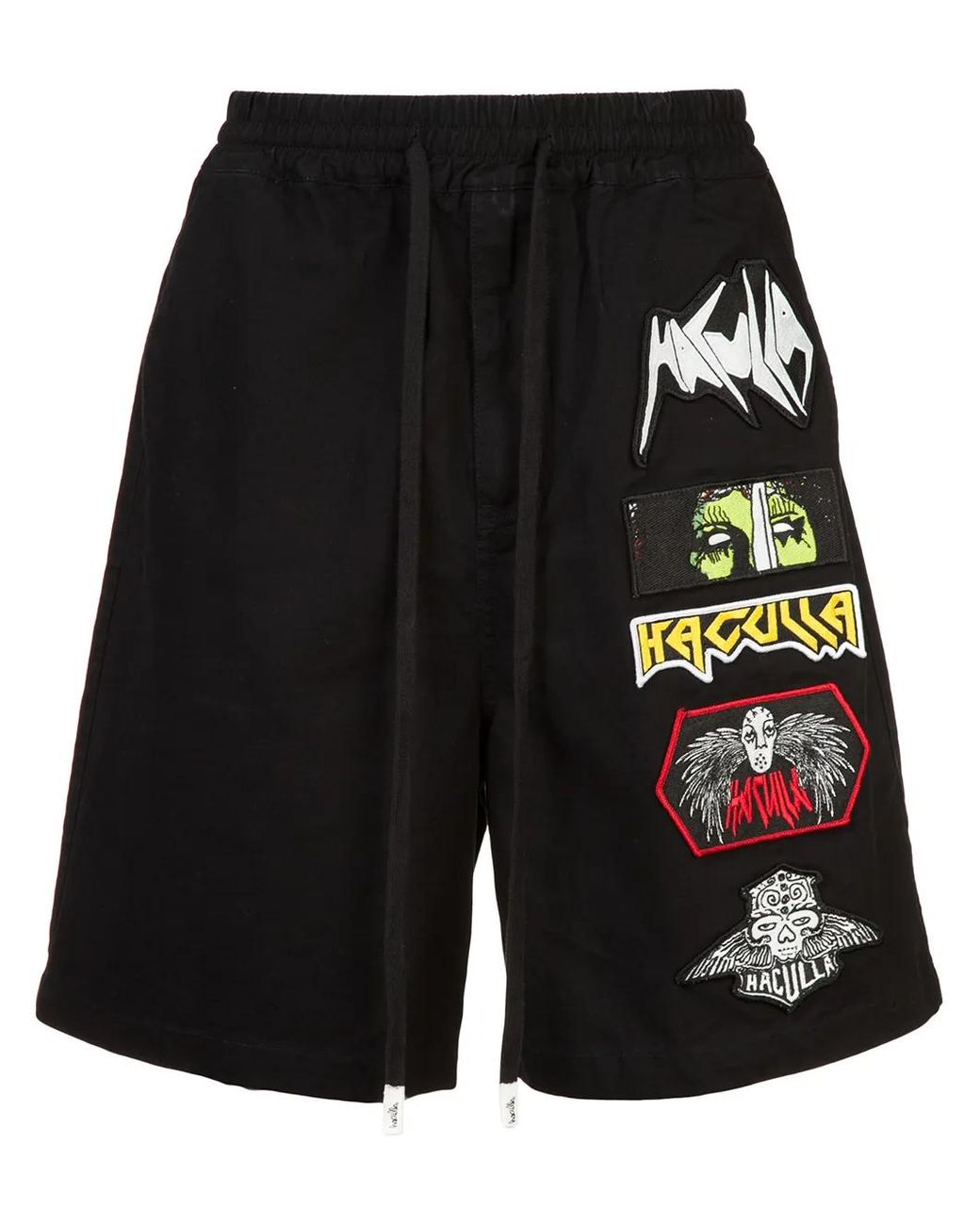 Haculla Black Mad Max Track Shorts for men