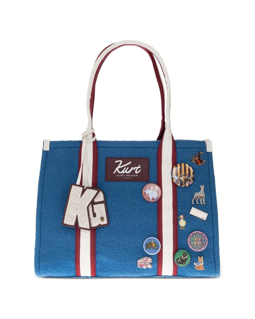 Kurt Geiger Blue Cabas Southbank À Détail De Patch