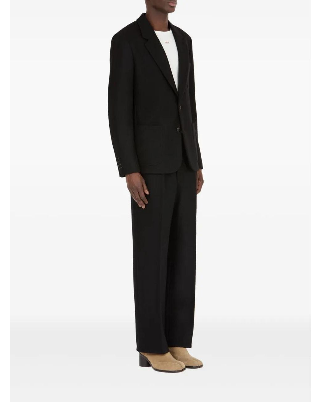 Maison Margiela Black Felted Wool Jacket for men