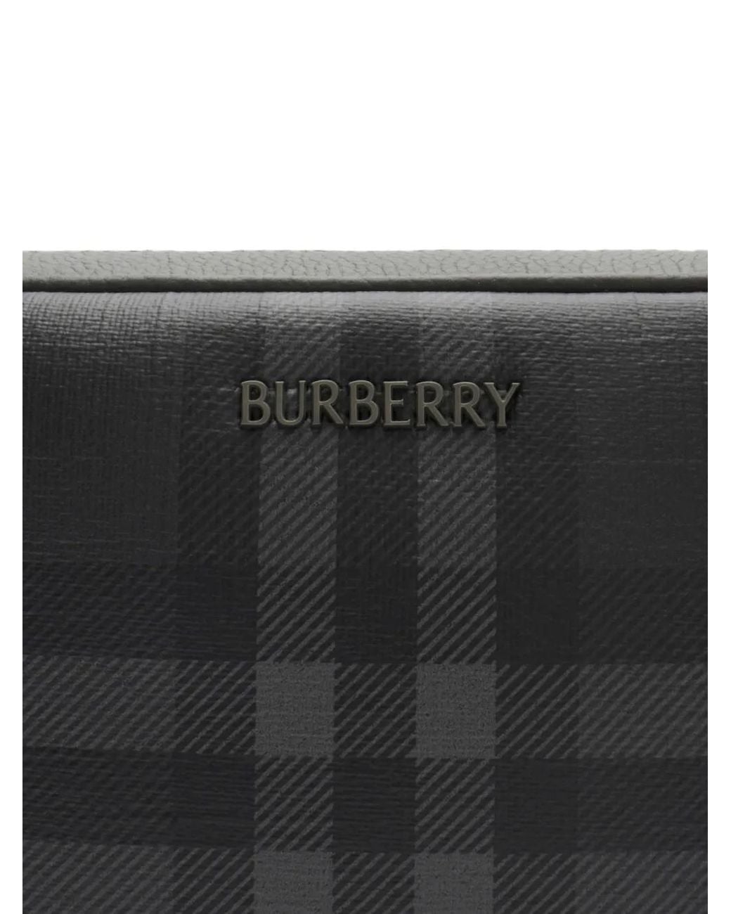 Burberry Black Mini City Check Crossbody Bag for men