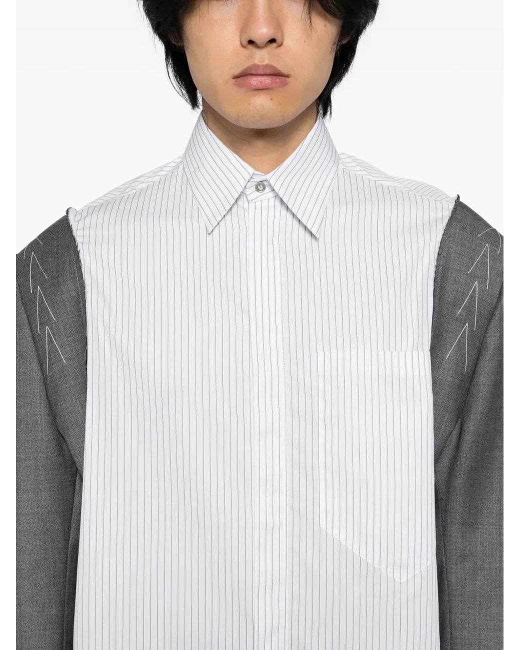 SONIA CARRASCO White Striped Shirt for men