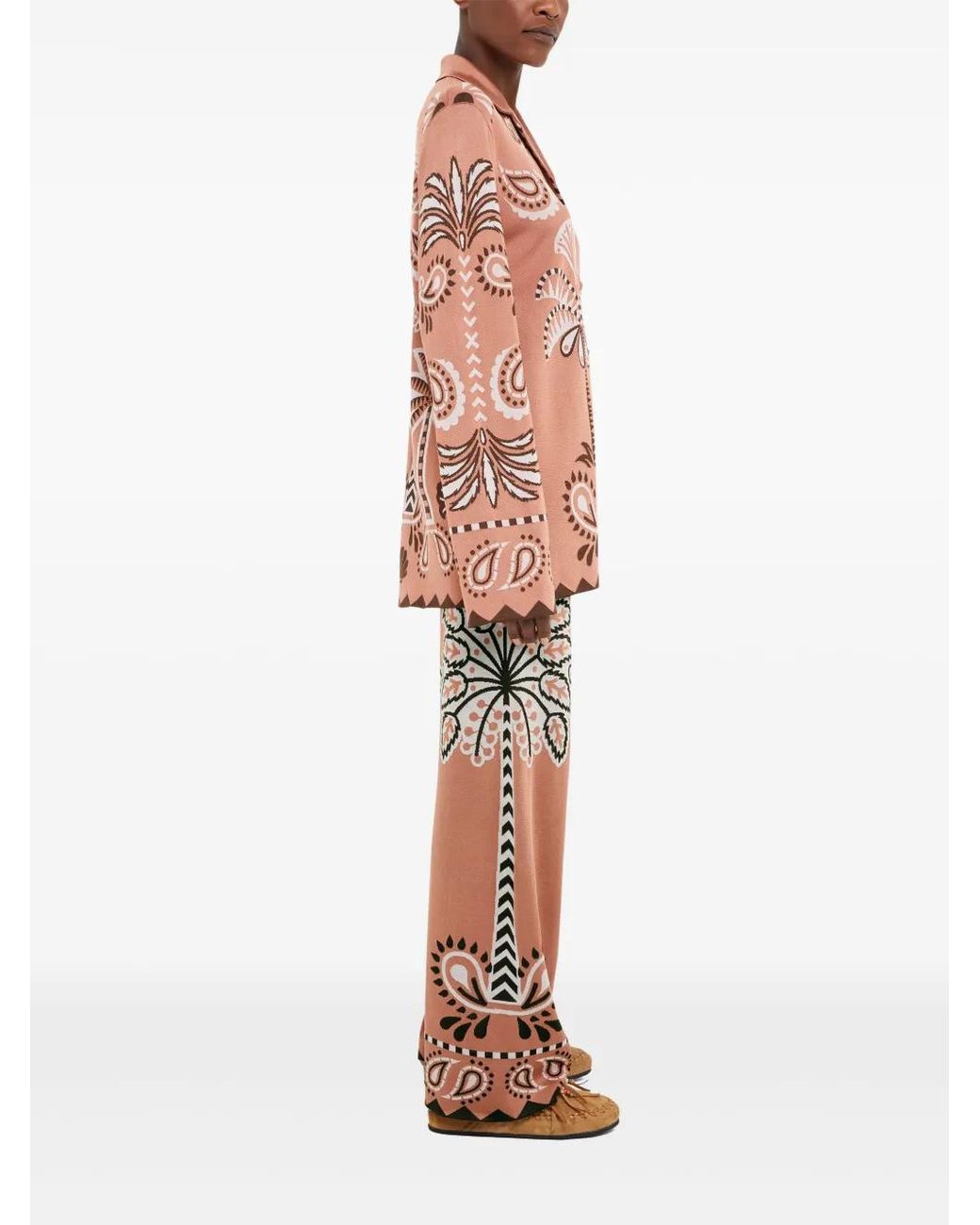 Alanui Blue Wild Wonder Foulard Palazzo Pants