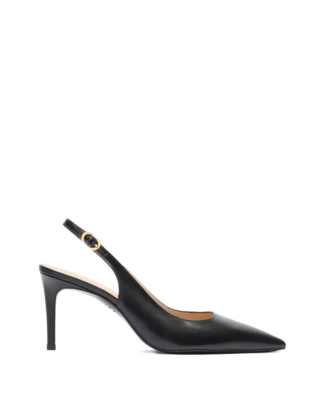 Stuart Weitzman Black Spitze Stuart Power 75 Slingback-Pumps