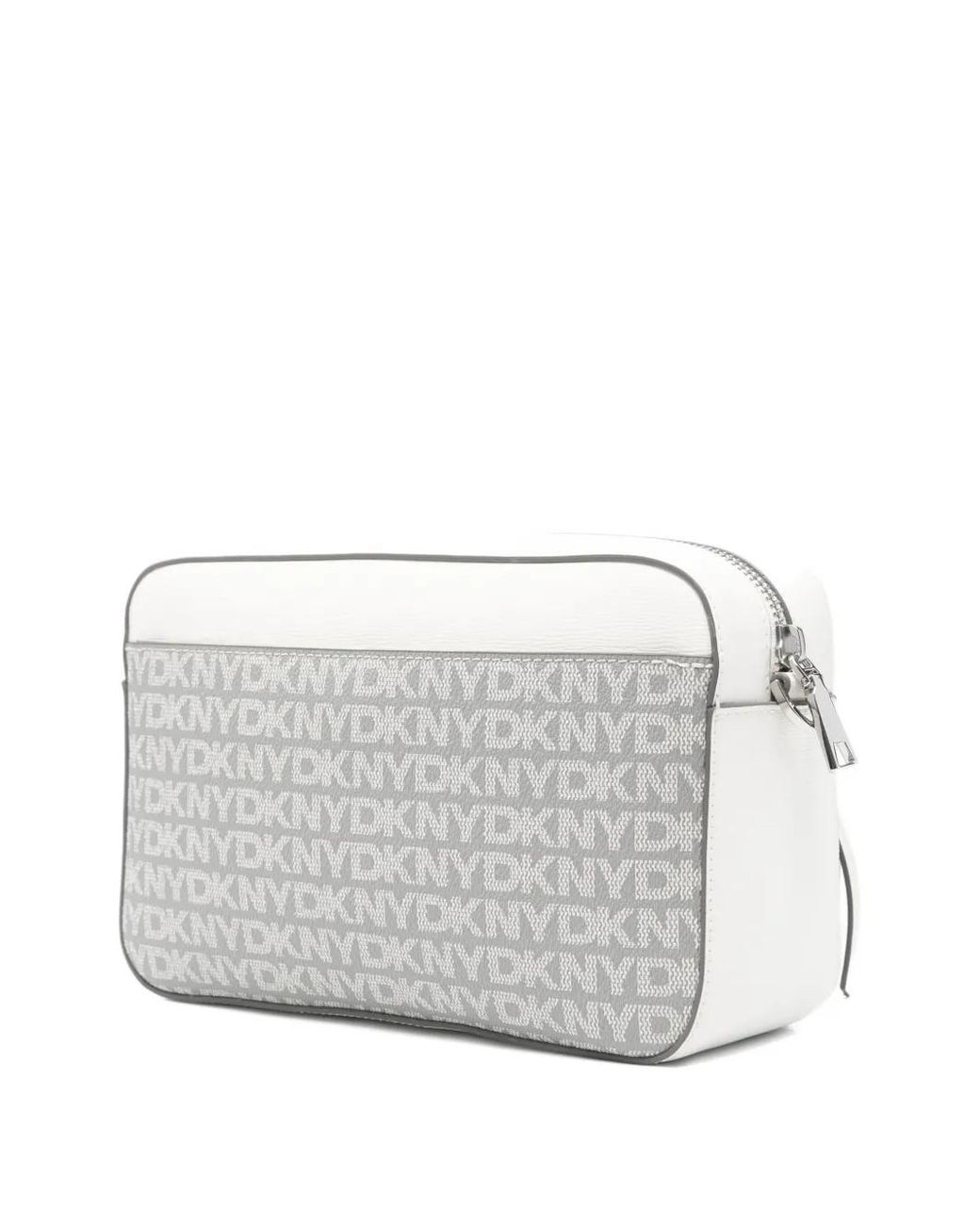 DKNY Gray Logo-Monogram Shoulder Bag