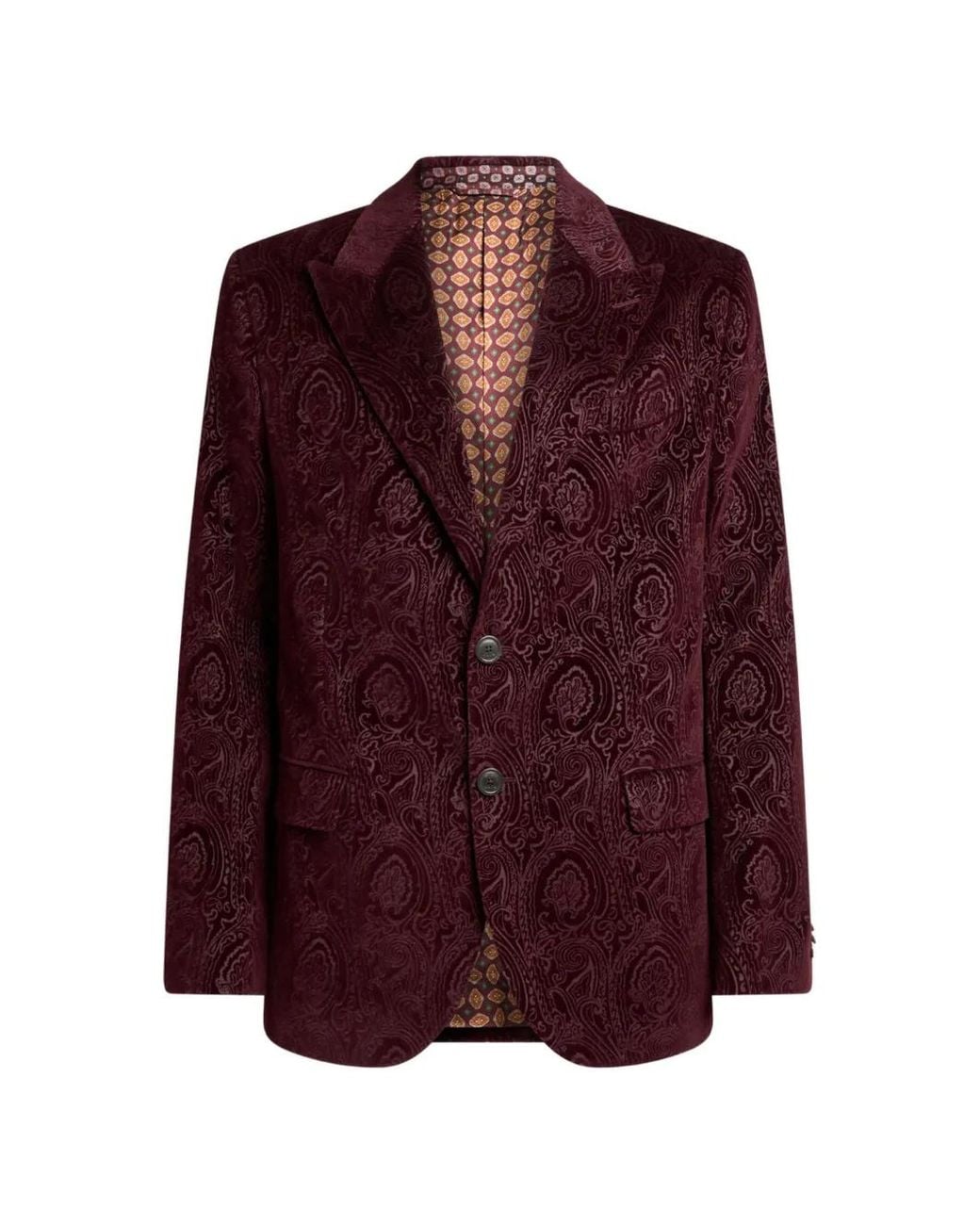 Etro Purple Single-Breasted Jacket for men