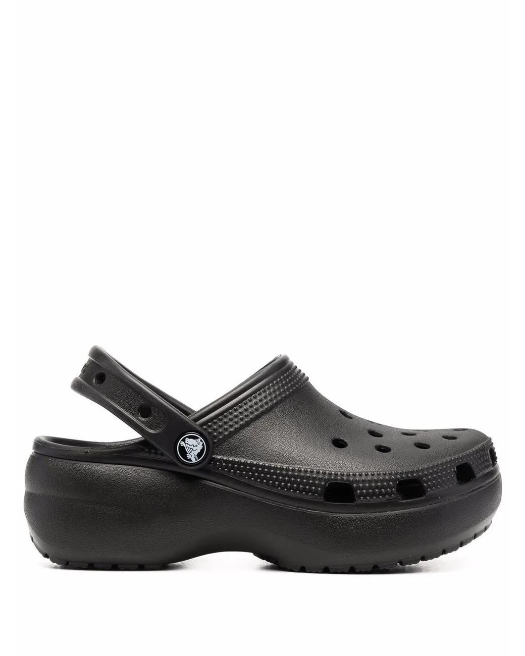 CROCSTM Black Classic Platform Clog Slides