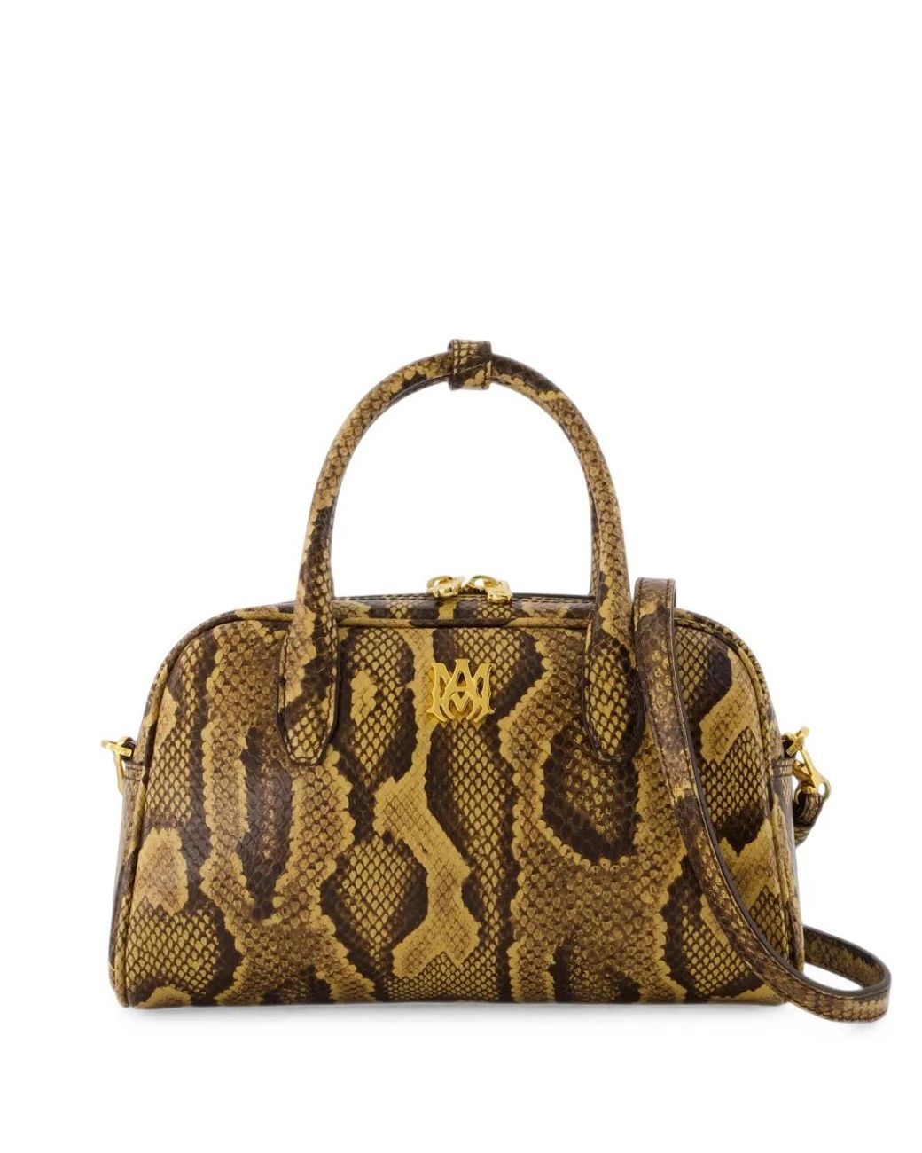 Amiri Metallic Python Embossed Ma Bowling Bag