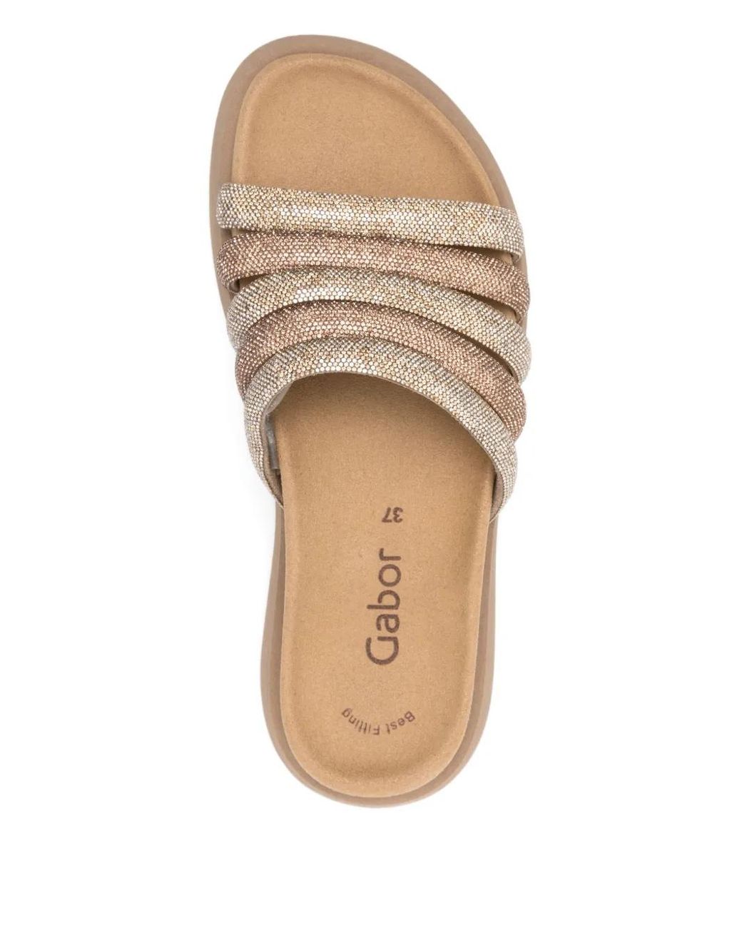 Gabor Metallic Claquettes À Brides Multiples