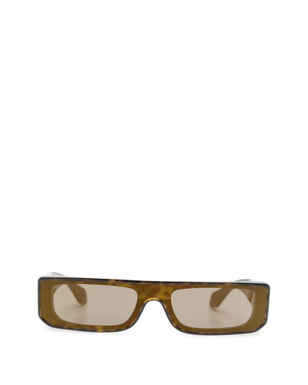 Alaïa Brown Tortoiseshell-Effect Rectangle-Frame Sunglasses