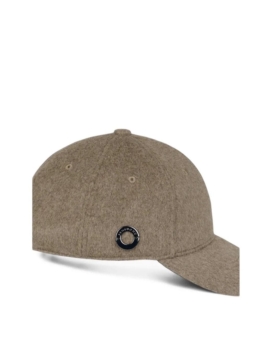Profuomo Brown Felted Wool Baseball Cap for men