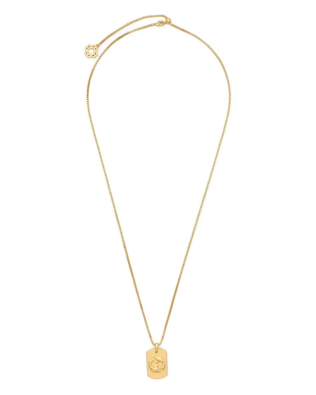 Maje White Zodiac Sign Plaque Necklace