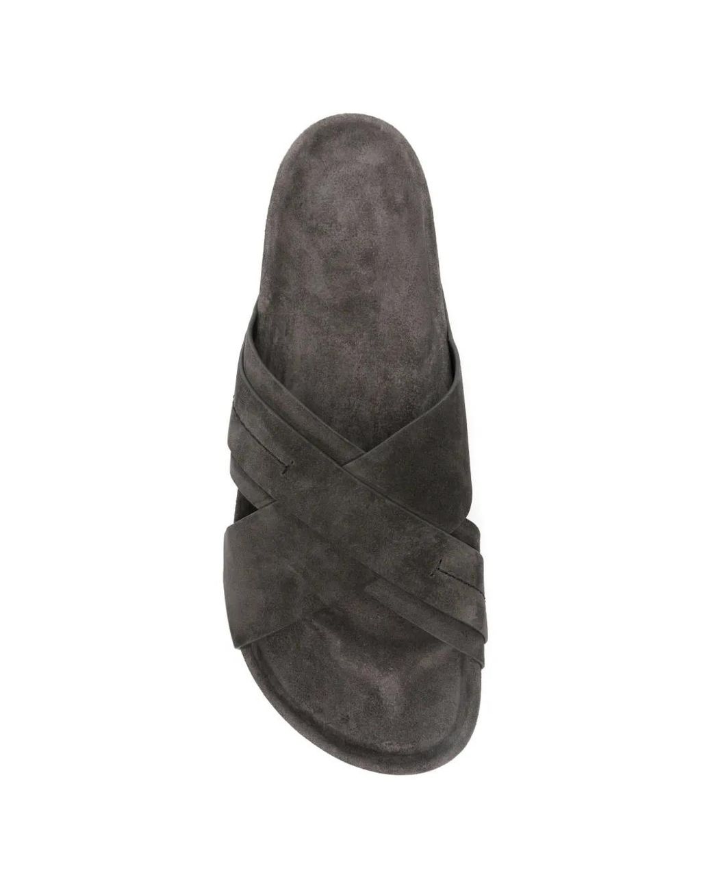 Tom Ford Gray Crisscross Strap Sandals for men