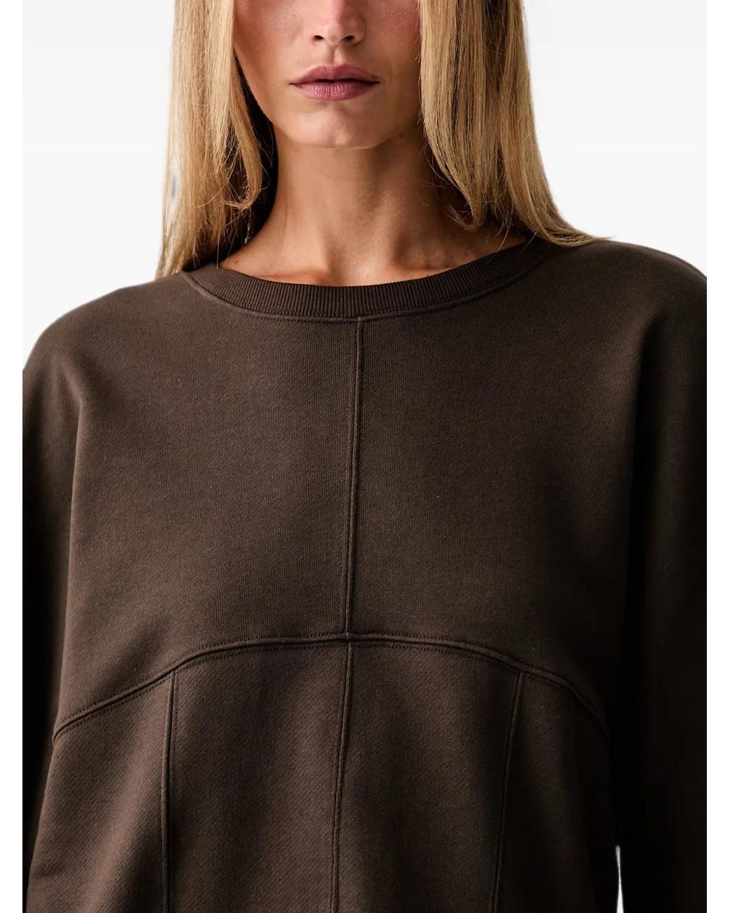 Twinset Black Seam-Detail Cotton Sweatshirt