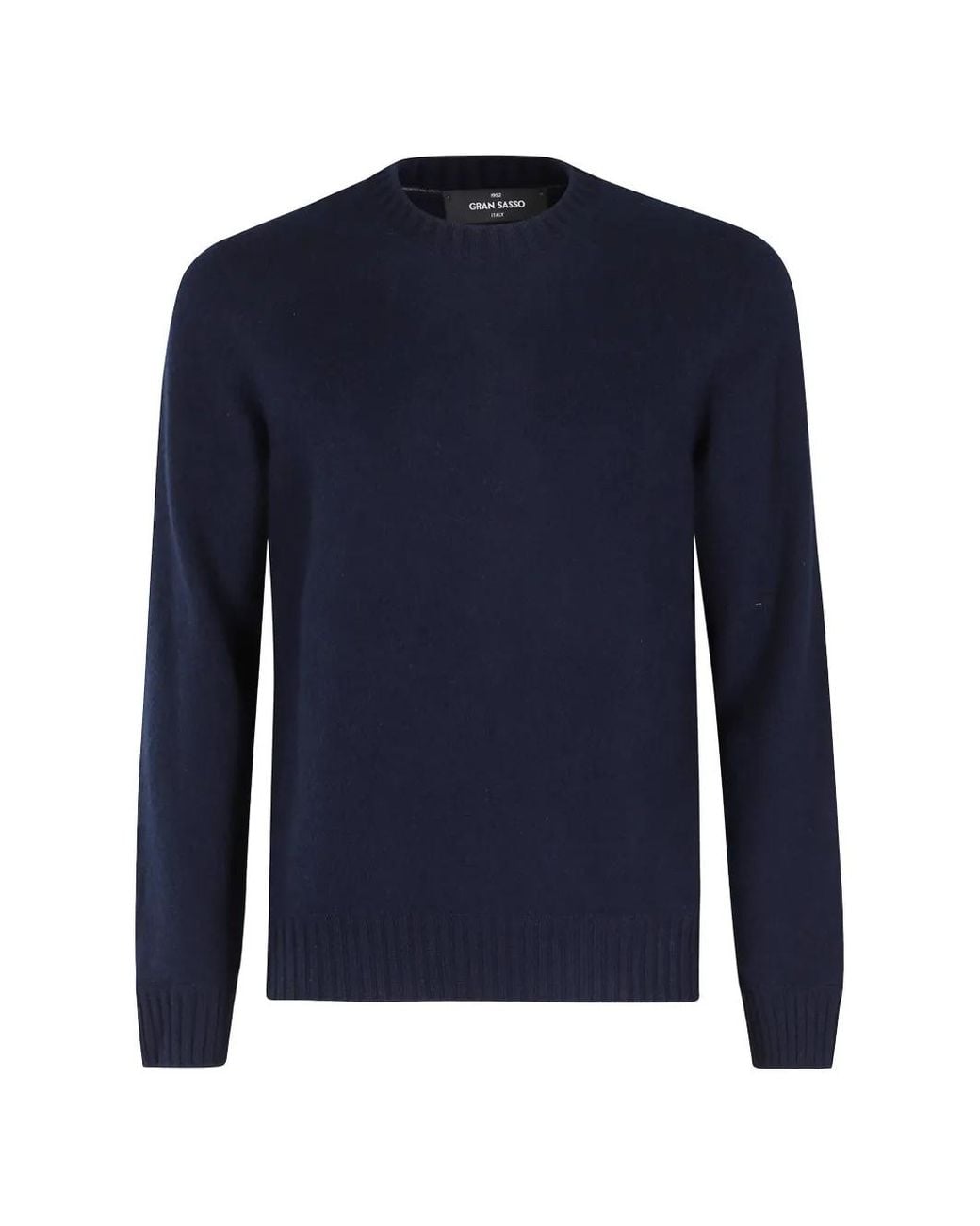 Gran Sasso Blue Crew-Neck Knitted Sweater for men