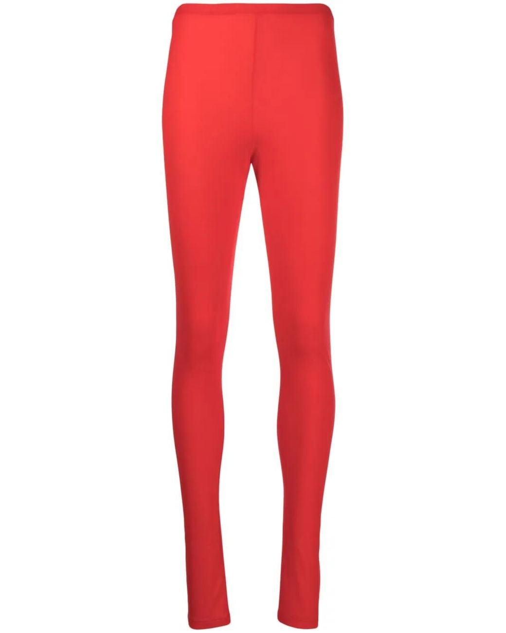 Raf Simons Red Logo-Patch Leggings